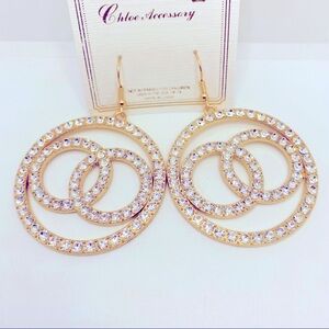 Earrings Crystal Forever Love Very Sparkly! BRAND NEW  Won’t Tarnish